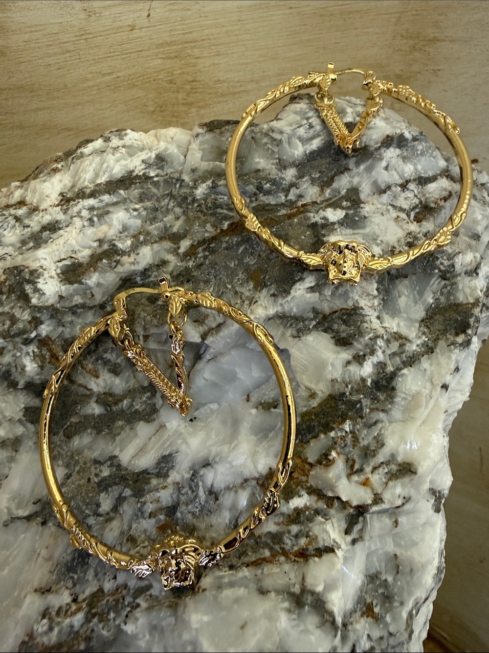 Medusa  Head Hoop Earrings - Women Jewelry